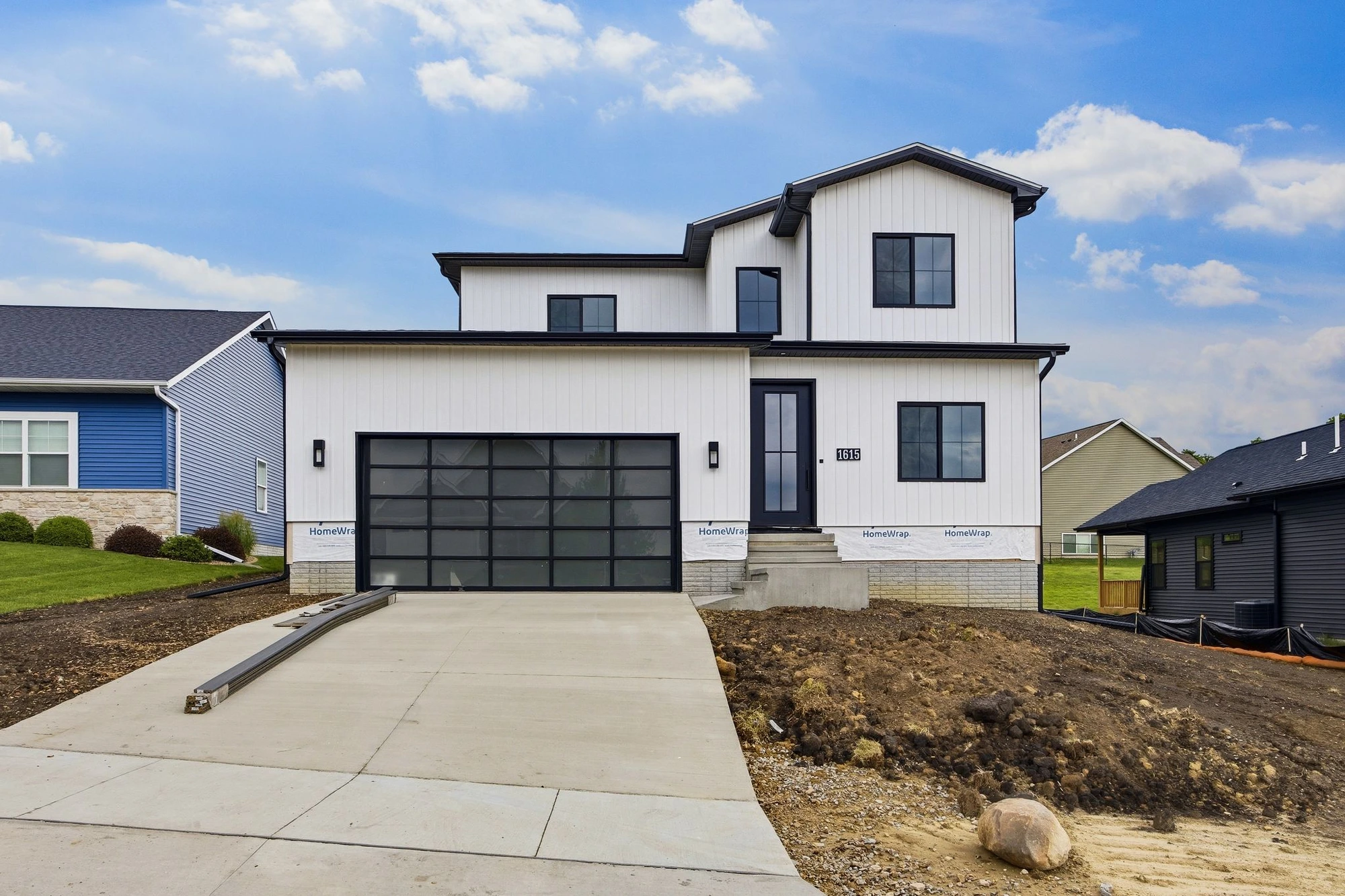 Completed single-family home
